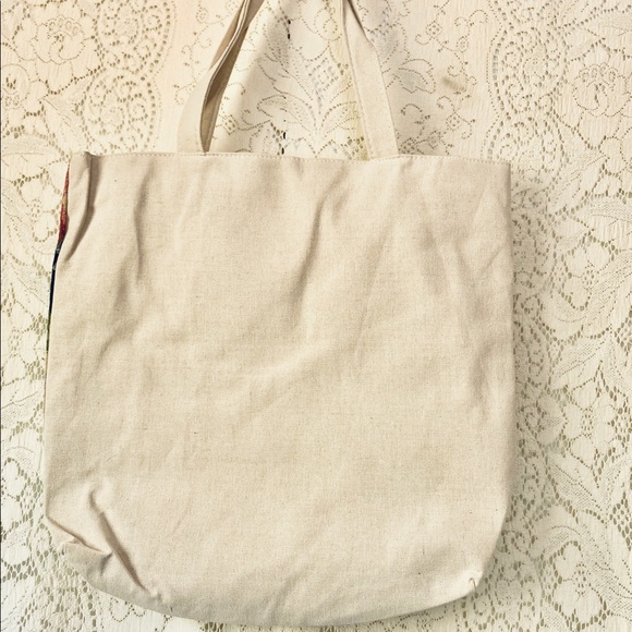 Flamingo Tropical Paradise Canvas Tote Bag - Picture 2 of 12